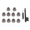 10pcs Black Silicone Double Layer Closed Domes Ear Tips with