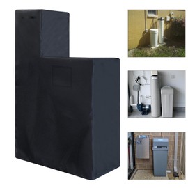 Chuanke Water Softener Cover Outdoor Water Softener Brine Tank Cover with Waterproof Zipper for Outside Units All Weather Protection(64" H x 40" W x 16" D, Black)