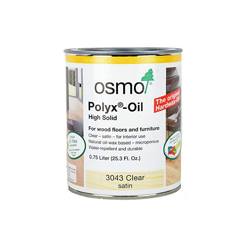 Osmo Polyx-Oil - 3043 Clear Satin - .75 Liter