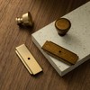 Goo-Ki 6 Pack Antique Brass Drawer Knobs with Backplate Zinc