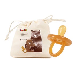 SWEETIE Rubber Pacifier Natural Rubber with Symmetrical Nipple 1 Count 6-12 Months Original Natural Rubber Pacifier