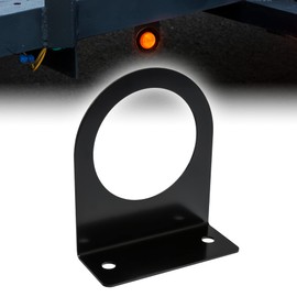 True Mods 2.5" Round Marker Light Mounting Bracket [L Shaped] [3mm Powder Coated Steel] [Ultra Sturdy] [Versatile Mounting] for 2.5" Round Trailer Marker Lights On Truck Trailer RV