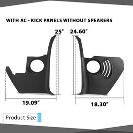 CHEDA Speaker Kick Panel Without Speaker Compatible with Chevy Impala or Caprice 1964 Full-Size W/AC Pair