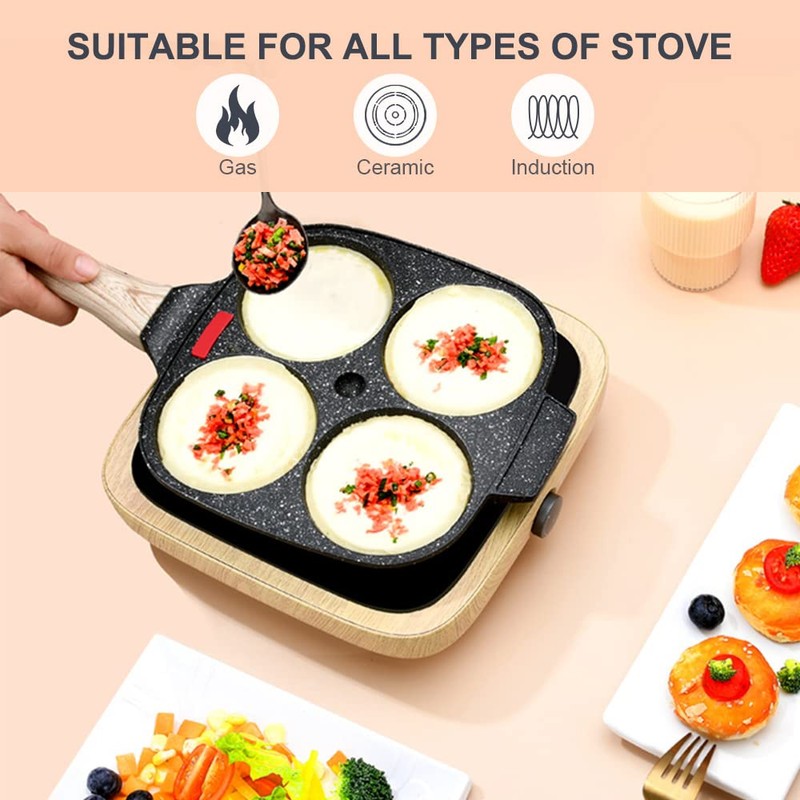 Bobikuke Egg Pan, Egg Frying Pan with Lid Nonstick 4