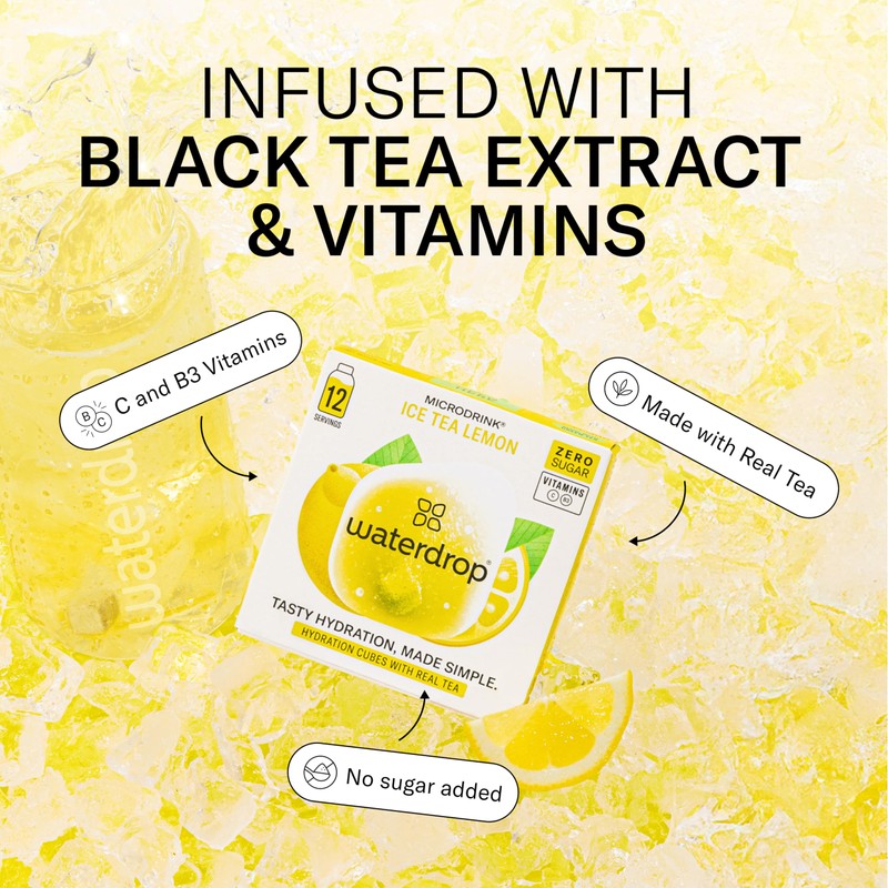 waterdrop® Microdrink ice Tea Set LEMON - 36 Drops Cubes,