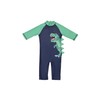 LIZENS Boys Rash Guard Shirts One Piece Swimwear Green Dinosaur