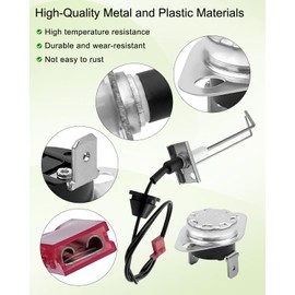 RV Furnace Igniter Electrode Kit Fit for Atwood Dometic Hydro Flame System Replace 35100 91788, with 190℉ Furnace Limit Switch Replace 31091