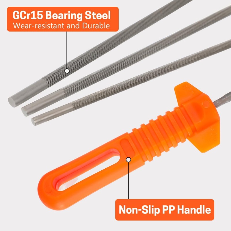 YARDMARIS 3 Pcs Chainsaw File Kit Includes 5/32", 3/16", 7/32"