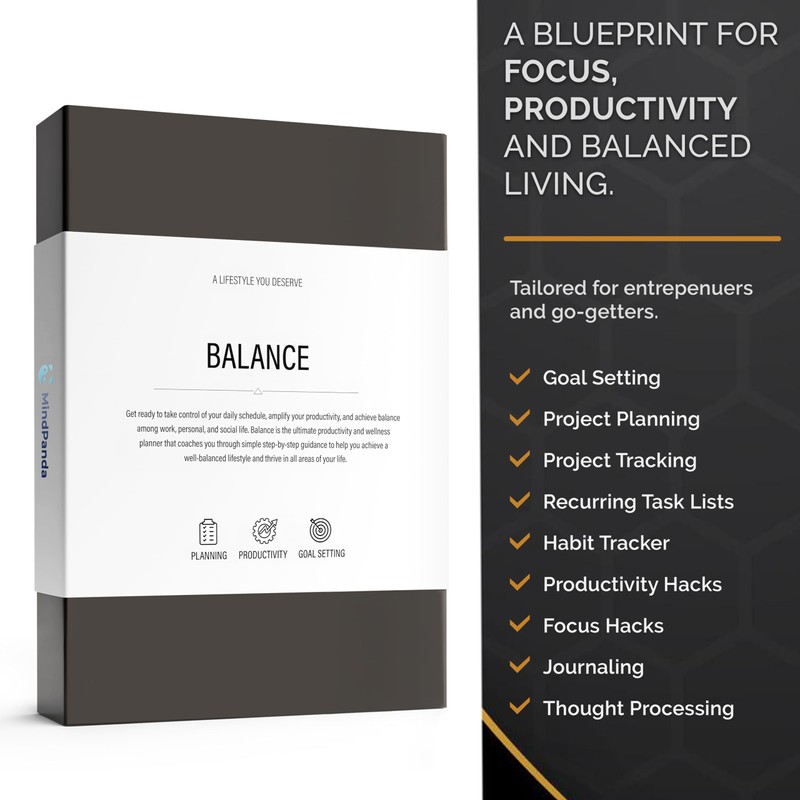 Daily Focus Planner for a Balanced Life - Productivity Planner