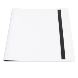 12 Pockets Gaming Card Binder, High Transmission Scratch Proof Professional Dustproof Trading Card Binder 12 Pockets for Travel (White)