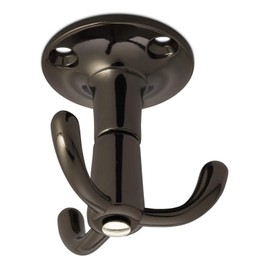 3 x Tromso 3-Way Swivel Hooks Black Chrome-Plated 53 x 50 mm Base Diameter 40 mm BA 25 mm Aluminium Clothes Hanger Wardrobe Rotatable by So-Tech®