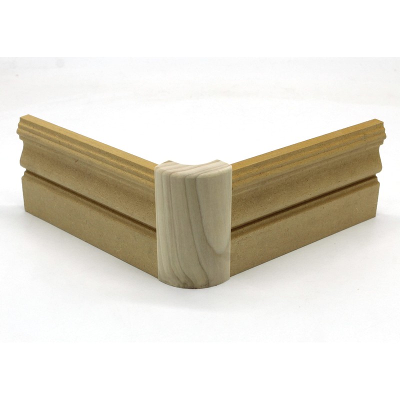 5/8" x 2" x 4" Poplar (Paint Grade) Outside Radius