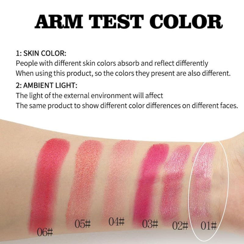 KARLOR Baked Blusher Highlighter Pressed Blush with 3D Pearlescent, Face