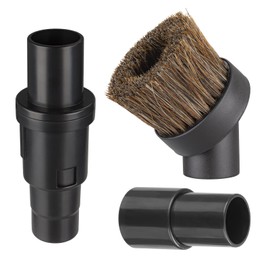 3Pcs 39mm Soft Horsehair Vacuum Brush Attachments with 2 Vacuum Hose Adapter for Shark Vacuum Attachments and Miele Vacuum Attachments and for Most Household Vacuum Cleaner