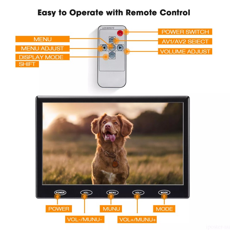 iPoster US - Mini 7" LCD CCTV Monitor PC Screen
