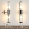 ECOBRT Brushed Nickel Bathroom Light Fixture, Industrial Up & Down