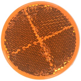 Truck-Lite 45A Amber 2-3/16" Round Stick-On Reflector (Adhesive Backing, Mounts On Any Clean Surface)