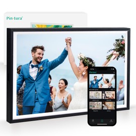 10.1" WiFi Digital Picture Frame - Black Smart Digital Photo Frame FHD IPS 1280x800 Screen, 64GB+8GB Free Cloud Storage, Auto-Rotate Wall/Desk, Wedding, Share Photos Instantly via App