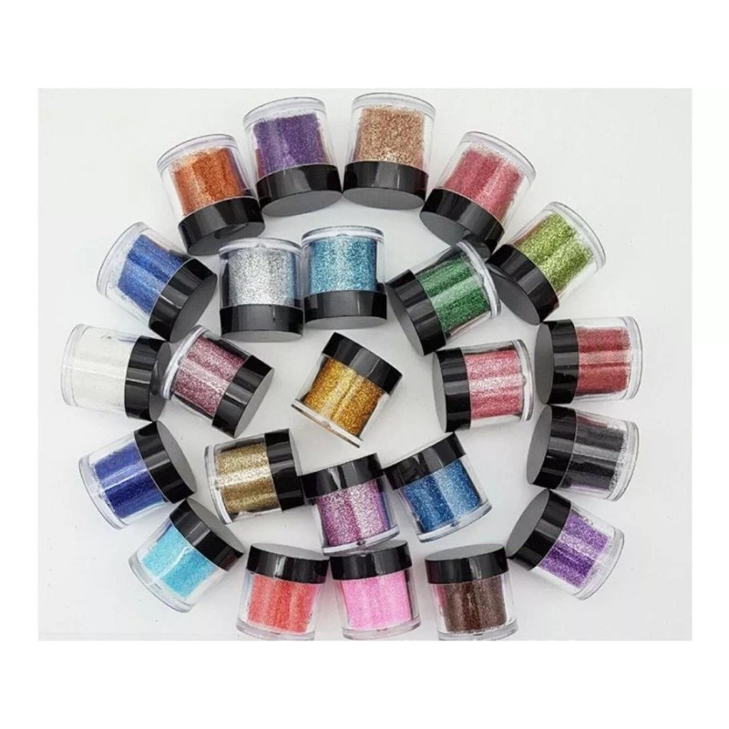 Xichen Polvos Xicehn 24 De Purpurina De Colores Para Uñas,