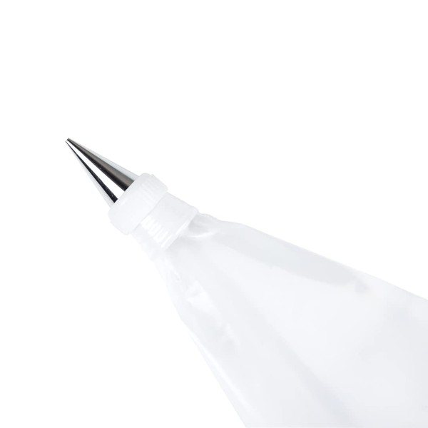 Pastry Tek White Plastic Piping Bag Coupler - Reusable -