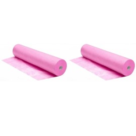Disposable Non-Woven Bed Sheet 31.5" X 70" 30 Gram For Massage, Spa, Beauty, Exam tables, Disposable Bed Roll (Pink) (2 Rolls)