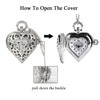JewelryWe Vintage Pocket Watch, Women's Heart Analogue Quartz Watch with