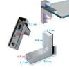 Euro Tische Shelf Holder Glass Shelf Support - Sturdy Shelf