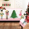 Arquiel Christmas Tablecloth, Nutcracker, Pink Christmas Tree Tablecloth, Washable, Rectangular,