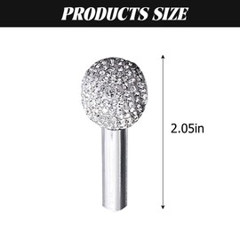 BELOMI 4PCS Bling Car Inner Door Lock Covers, Crystal Rhinestones Automotive Pull Rod Bolt Decoration Stickers Sparkly Door Bolt Cap, Universal for Vehicles（White）