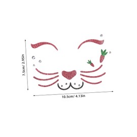 Healeved Bunny Face Stickers, Rabbits, Temporary Tattoo, Makeup Face Stickers, Jewel Face Stickers, Stage Makeup Decoration For Creative Party Accessories