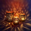 Marrakesh Set of 3 Tea Light Holders 14 cm Large