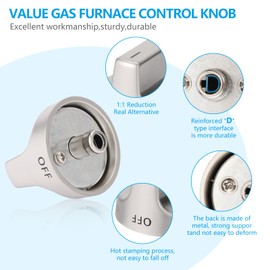 (5pcs)For Whirlpool Stove Knob Replacement W11239985/W10850015-Upgraded Control Knobs for WFG525S0HZ1 WFG550S0HZ0 WFG525S0HZ0 WFG525S0JV0 W11032553 PD00061875 4845290 AP6333411 PS12578779 EAP12578779