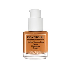 COVERGIRL Clean Fresh Skincare Color Correcting Serum Moisturizer Primer, Dark Spot Neutralizer, For Deep Skin Tones