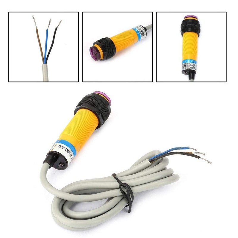 Photoelectric Proximity Sensor, 10cm Distance NPN NO Normally Open Diffuse