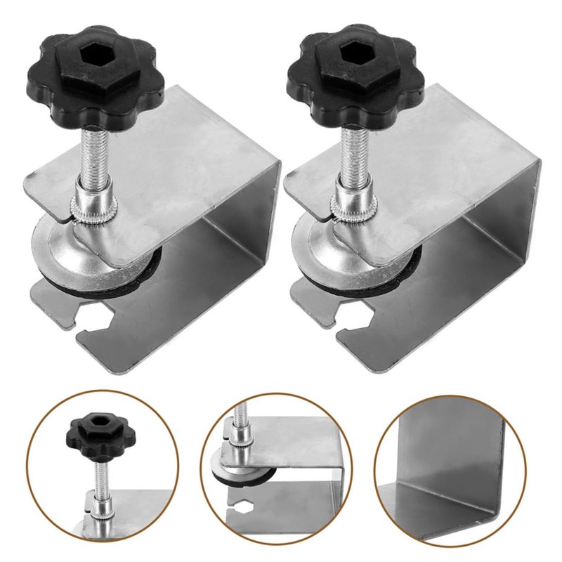 DOITOOL Woodworking Cabinet Assembly 4pcs Stainless Steel Clamps Drawer Installation