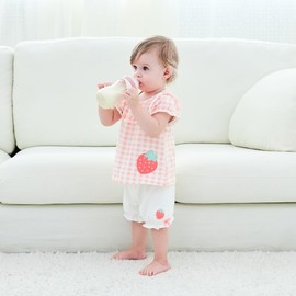 Oberni PPSU Baby Bottles, Leak-Proof & Anti Colic Breastfeeding Bottles with Handle, Weighted Baby Bottles for Babies 6 Months Plus (Blue, 10oz,1 Pack)