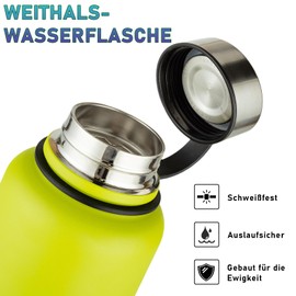 XUDREZ Vacuum Insulated Stainless Steel Water Bottle, 1.5L Wide Mouth Metal Bottle Large Jug BPA Free, Leak Proof - Drinks Bottle Flask for Work, Gym, Travel, Sports