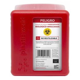 GH medic 10 Pack Bote Rpbi Contenedor Recolector  1.5 L Punzocortante