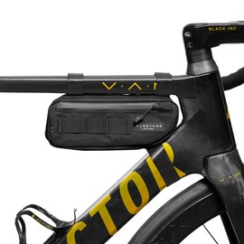 ALMSTHRE Compact Bike Frame Bag – Midnight Black | Weather-Resistant, Waterproof Zippers & Dual-Sided Access for Road, MTB, and Ebike Frames