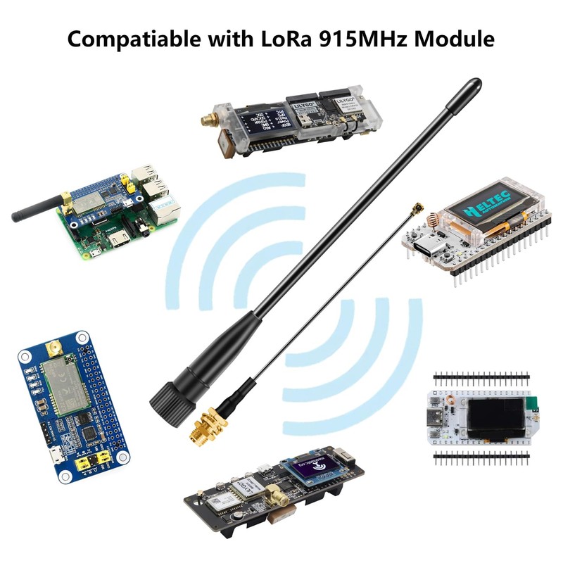 Meshtastic High Gain 915MHz LoRa Whip Antenna, 17cm 10dBi Long
