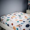 Happy Linen Company Girls Boys Kids Cosmic Planets White Toddler