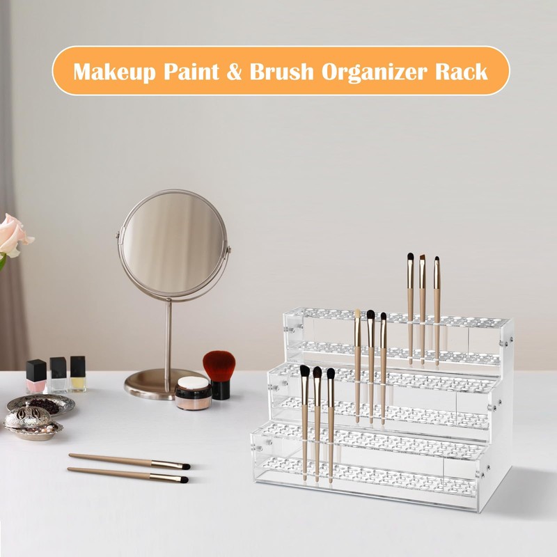 Makeup Paint & Brush Organizer Rack Pen Display Stand, Multi-Level