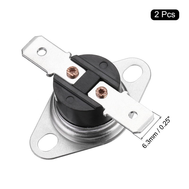uxcell KSD301 Thermostat 150°C/302°F 10A Normally Open N.O Adjust Snap