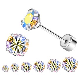 AOEDEJ 6 Pairs Gold Stud Earrings Silver Stud Earrings Hypoallergenic Earrings for Women Stud Earrings for Women Cartilage Earring