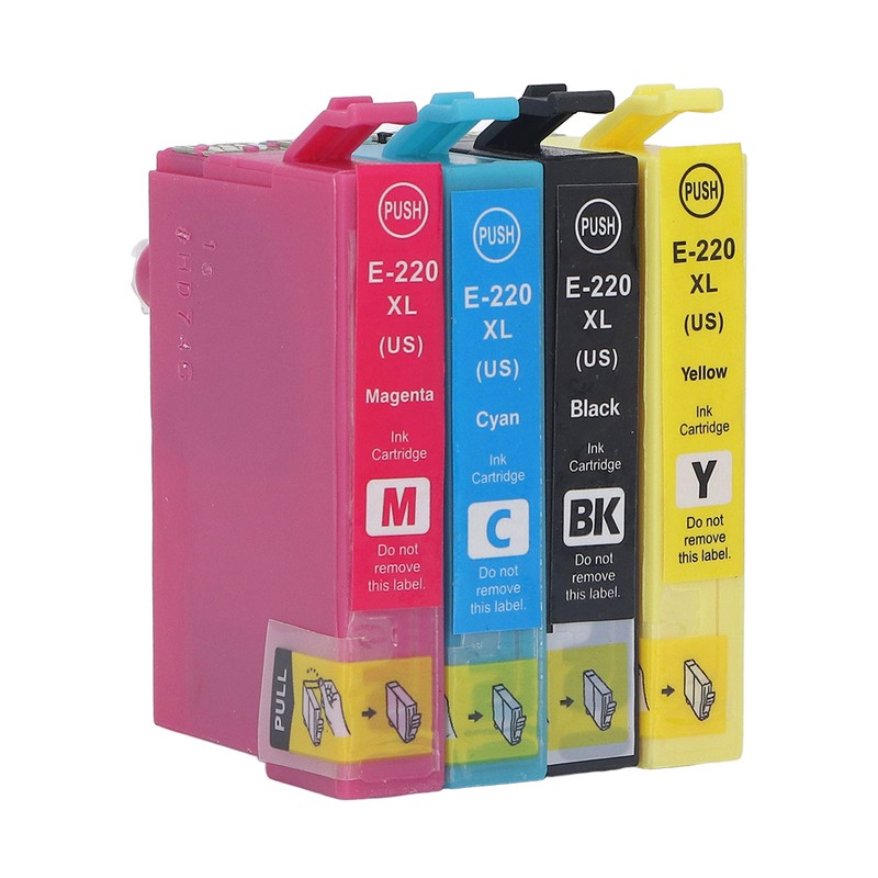 4Pcs Ink Cartridges Compatible Refill Replacement 4 Colors BK C