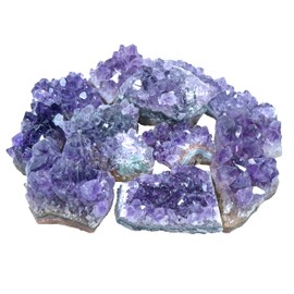 Small Amethyst Crystals | 100% Natural Druze Pieces | Set of 10