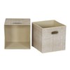 Household Essentials 6 Pack Fabric Storage Bins with Handle, Tan