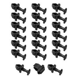 ULXIOM 20 Pack RV Vent Latch Clips Replacement, Quarter Turn Panel Fastener for Camper Refrigerator Vent, Fit for Norcold 617772 Black