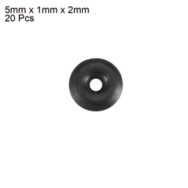 sourcing map Pack of 20 O Ring Sealing Rings Rubber Seal 5 mm AD 1 mm ID 2 mm Thickness Nitrile Rubber NBR Washer Seal Kit for Sealing Elements Tap Connector Repair Car