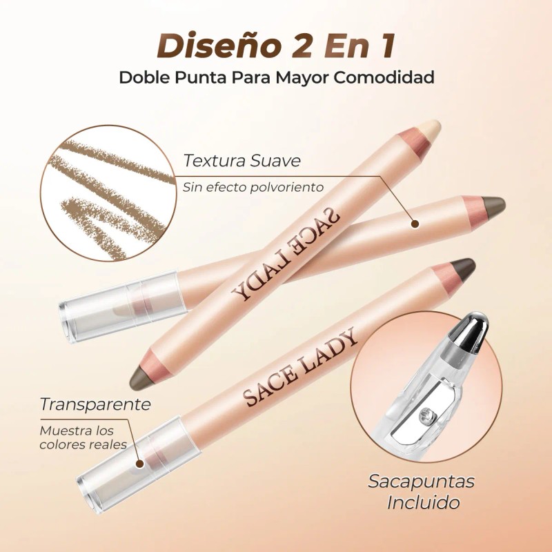 Sace Lady Lápiz Para Contorno Corrector Facial Doble Punta